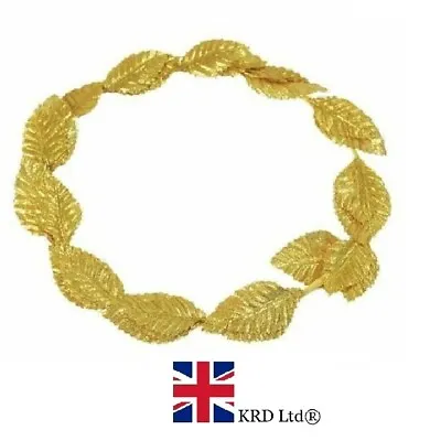 GOLD LEAF WREATH HEADPIECE Roman Greek Goddess Toga Fancy Dress Headband ZP94002 • £4.32