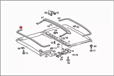 Genuine MERCEDES C124 W201 190 COUPE E-CLASS Seal 2017820298 • $31.45