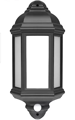 Outdoor 7w Integrated LED 3-Sided Half Wall Lantern PIR Motion Sensor Tradition • £17.99