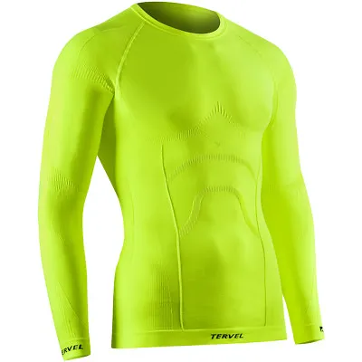 £30.95 • Buy Tervel Comfortline Mens Underwear Thermal Top Long Sleeve Gym Shirt Yellow Fluo