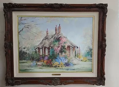 Marty Bell 1984 OLD HERTFORDSHIRE THATCH 589/900 W/COA FRAMED 32x25 • $350