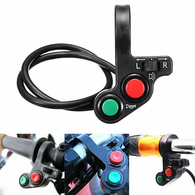 7/8 Inch Handlebar Motorcycle Scooter Head/Turn Signal Light/Horn Switch Button • $7.49