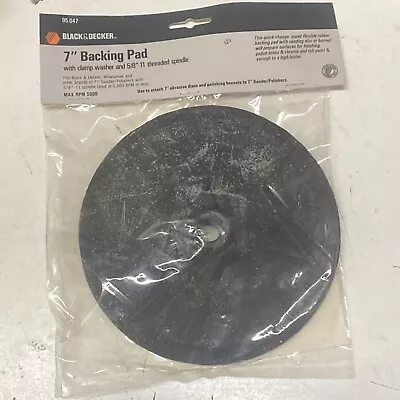 Black & Decker 95-047 7” Backing Pad With Clamp Washer And 5/8-11 Thread. • $22.50