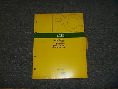 JD John Deere 165 Backhoe For Tractor 3 Point Hitch Parts Catalog Manual PC1341 • $46.90