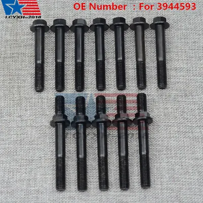 NEW 12X Exhaust Tube Bolts Studs Set For Dodge Ram 5.9 6.7 Cummins 03-19 3944655 • $38.69