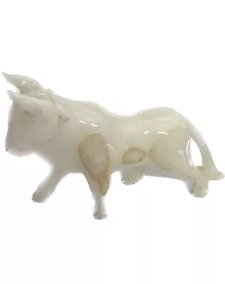 Onyx Bull Figurine Hand Carved Bull Statue Stone Vintage Mexico MCM • $25.09