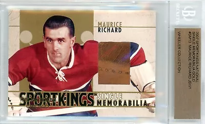 2007 Sportkings National Single Memorabilia Gold 1/1 #sm13 Maurice Richard Jsy/1 • $1995