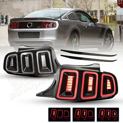 LED Sequential Turn Signal Taillights Clear Lamps Set For 2010-2014 Ford Mustang • $399.99