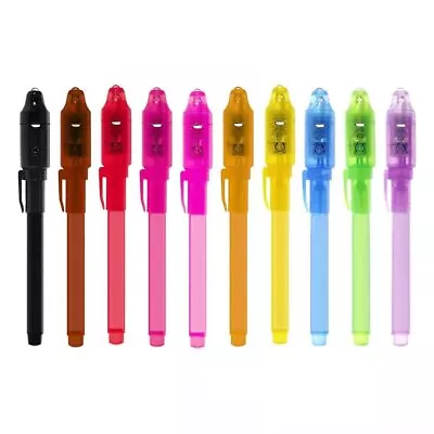 Invisible Ink Pen With Light 10Pcs Magic Spy Pen For Secret Message Birthda... • $11.76