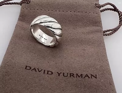David Yurman 925 Sterling Silver Sculpted Cable Contour Ring Size 9US • $224.99