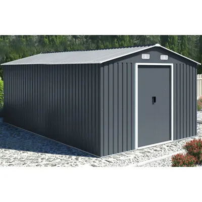 £569.95 • Buy 12 X 10  Metal Garden Shed Tool Box Container Sheds Outdoor Storage Garage House