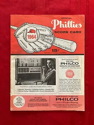 1964 MLB Philadelphia Phillies Program / Braves / Historic Home Finale / Allen • $39.95