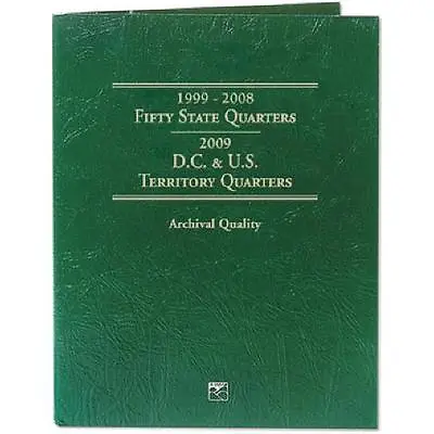Littleton Coin Folder LCF3T Statehood/DC/Territory Quarters 1999-2009  Book 25 • $4.90