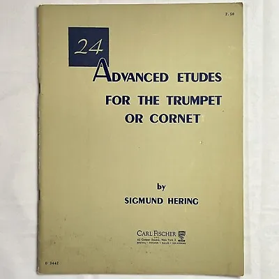 ADVANCED ETUDES FOR THE TRUMPET OR CORNET Sheet Music Book Hering 1947 VTG • $12.99