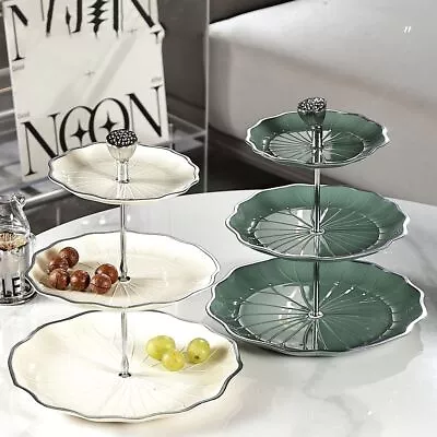 2/3 Tier Tool Wedding Food Fittings Cupcake Party Serving Fruit Cake Plate Stand • $23.49