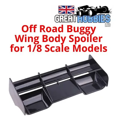 1/8 Scale Off Road RC Buggy Spoiler Rear Wing Black Downforce • £9.99