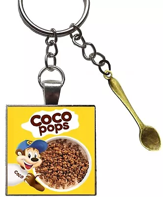 Coco Pops Cereal Spoon Bowl Monkey Keyring Snack Breakfast Keychain Chocolate • £3.60