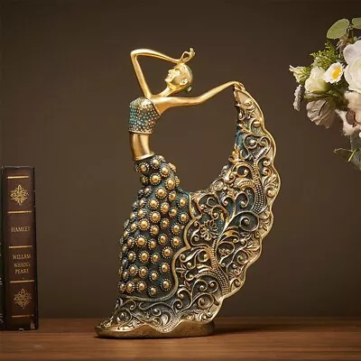 Peacock Dancer Statue Stylish Design Vintage Figurine Modern Art Home Decor • $36