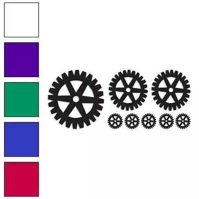 Set Of Steampunk Gears Vinyl Decal Sticker Multiple Colors & Sizes #339 • $5.17