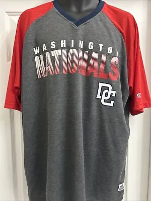 Washington Nationals MLB Baseball True Fan Jersey  V-Neck Shirt Men’s 2XL • $14.50