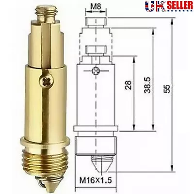 £4.23 • Buy M8 Replacement Basin Sink Bath Waste Pop Up Click Clack Push Button Plug Bolt