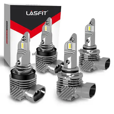 LASFIT LED Headlight Bulbs Conversion Kit 9005 H11 High Low Beam White 6000K • $27.99