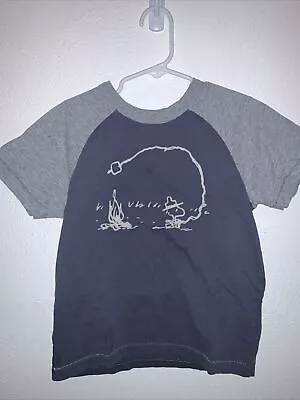 Hanna Andersson Peanuts Snoopy Cotton T-shirt Gray Blue 110 Cm Size 5 Boys • $6.99