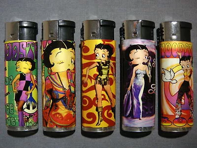 Betty Boop Set Of 5  Electronic Lighters  • $15.95