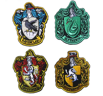 $4.98 • Buy Embroidered Harry Potter Gryffindor Ravenclaw Slytherin Double-sided Patch Badge