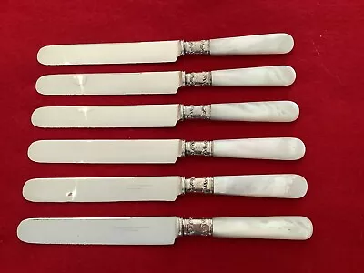 Sterling Silver Mother Of Pearl Knives Vintage Mermod Jaccard • $59