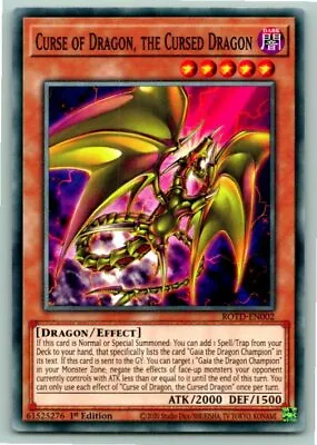 Curse Of Dragon The Cursed Dragon - Mint / Near Mint Condition YUGIOH Card • $1