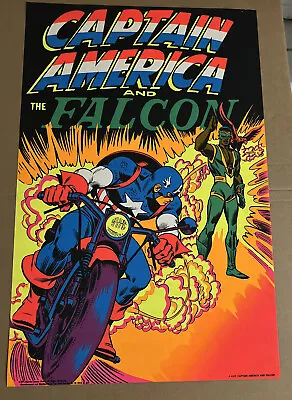 Captain American Falcon Blacklight Poster Vintage Original Third Eye Inc. 1970s • $695.95