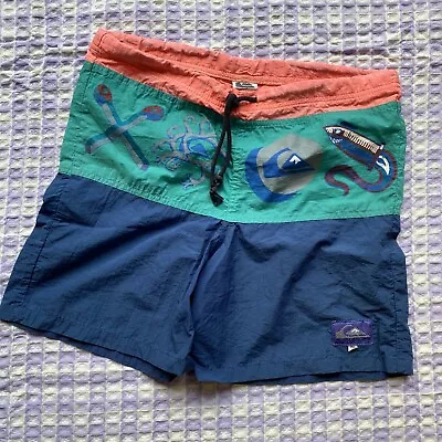 Quiksilver Board Shorts Vintage Size Small Mens • $48