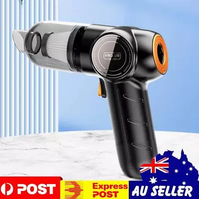 Cordless Car Vacuum Dust Buster And Air Blower Handheld Car Vacuum (Black) • $32.49