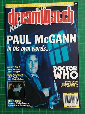 Dreamwatch Magazine #21 May 1996 Blakes 7 X-Files Paul McGann Planet Of The Apes • £5