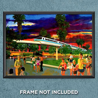 Epcot Center Concept Art Poster Print Monorail ALWEG Mark Wall Decor 3566 • $29.95