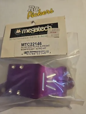 Megatech MTC22146 HPI Purple Front Skid Plate Bumper Nitro RS4 MT Aluminum (P1) • $89.99