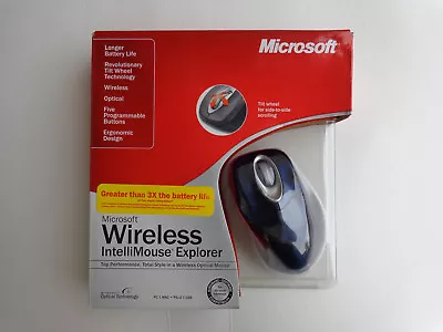 Microsoft Wireless IntelliMouse Explorer 2.0 - Cobalt Blue (M03-00072) Pc & Mac • $149.99