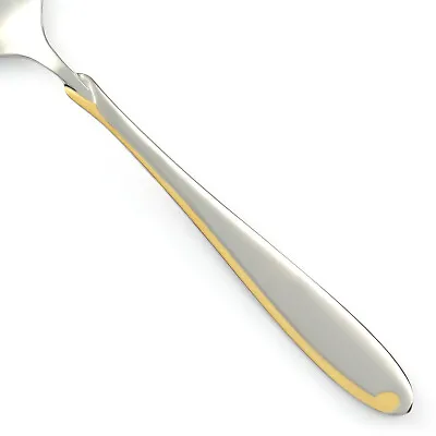 Mikasa ESTASI Stainless 18/8 Gold Accent Alessandro Silverware CHOICE Flatware • $16.10