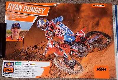 RYAN DUNGEY #1 Red Plate Signed KTM Poster 4X SX Champion • $65.99