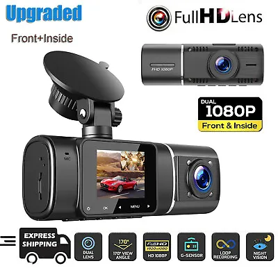 $76.99 • Buy TOGUARD 1080P Dual Dash Cam Front Cabin Car Dash Camera Night Vision For Uber