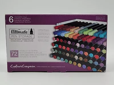 Ultimate Pen Storage Modular System Crafters Companion 6 Trays Holds 72 Pens • $19.99