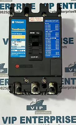Terasaki Xh100ns Circuit Breaker 75 Amp Free Fast Shipping  • $163.48