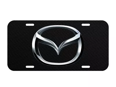 Mazda Vehicle Front License Plate 3 5 6 Miata Mx-5 Simulated Carbon Fiber Zoom • $16.99