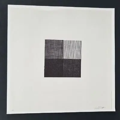 Sol LeWitt  Untitled  (Squares) Mounted B/w Offset Lithograph  1973  • $79