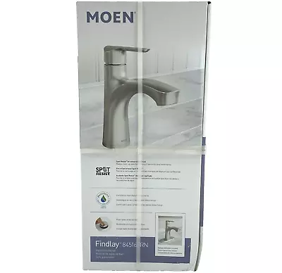 Moen 84516SRN Findlay 1-Handle High Arc Bathroom Faucet - Brushed Nickel SEALED • $58.97