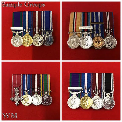 £45.25 • Buy 4 X Supplied & Court Mounted Miniature Medal Group Choose Your Miniature Medals