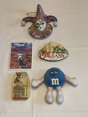 Las Vegas Refrigerator Souvenir Travel Magnets Ceramic/Cloth (lot Of 5) • $10.95