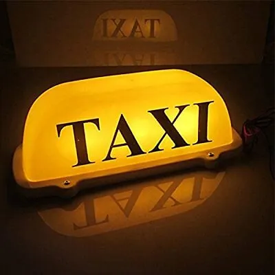 $24.99 • Buy Taxi Sign Cab Lights Magnetic Car Roof Taxi Top Sign Indicator Lights LampYellow