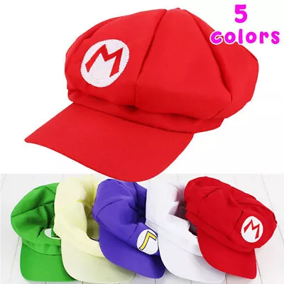 Super-Mario Bros Hat Mario Luigi Wario Waluigi Cap Costume Cosplay Outfit • $11.99